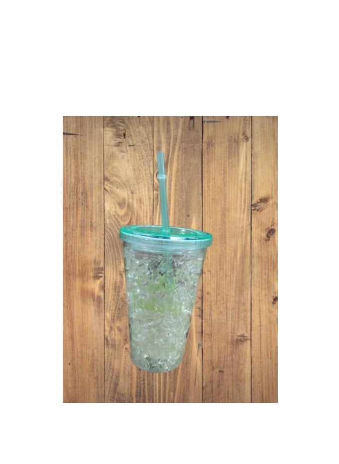 AIWANTO - Reusable Ice Cool Cup Plastic Ice Cup Frosty Freezing Gel Ice Cup (Random Color) - Image 1