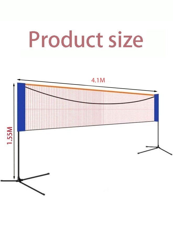 Portable Badminton Tennis Net Set Equipment,Tennis Net with Height Adjustable Stand and Carry Bag, Easy to Assemble Nets for Kids & Adults Tennis, Pickleball, Badminton or Volleyball(4.1m) - Image 4