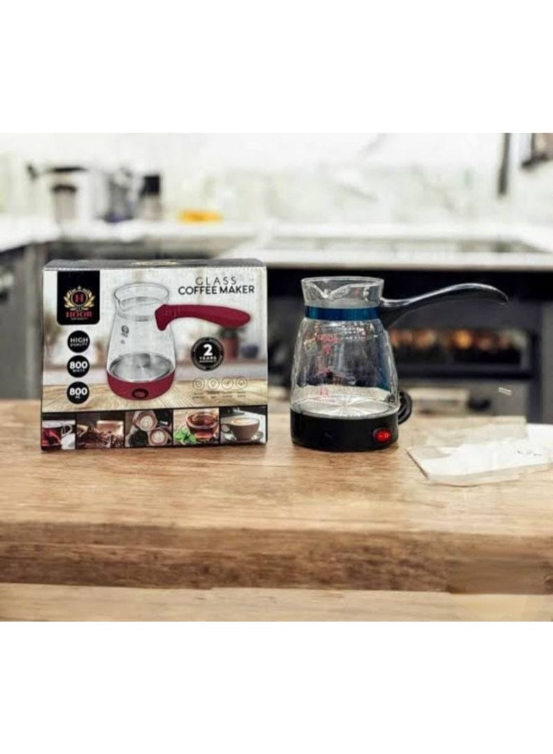 HOOR Coffee pot and small water kettle with a stainless steel base inside and a black heat-resistant glass jug. - Image 3