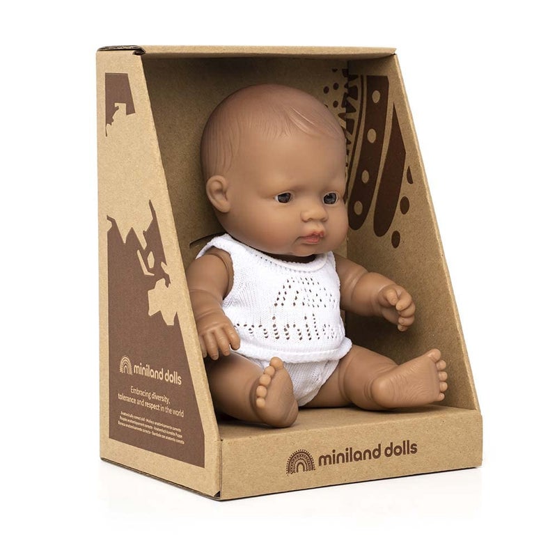 Miniland Miniland31128 Baby Hispanic Girl 21 cm Doll 31128, Multi-Color - Image 2