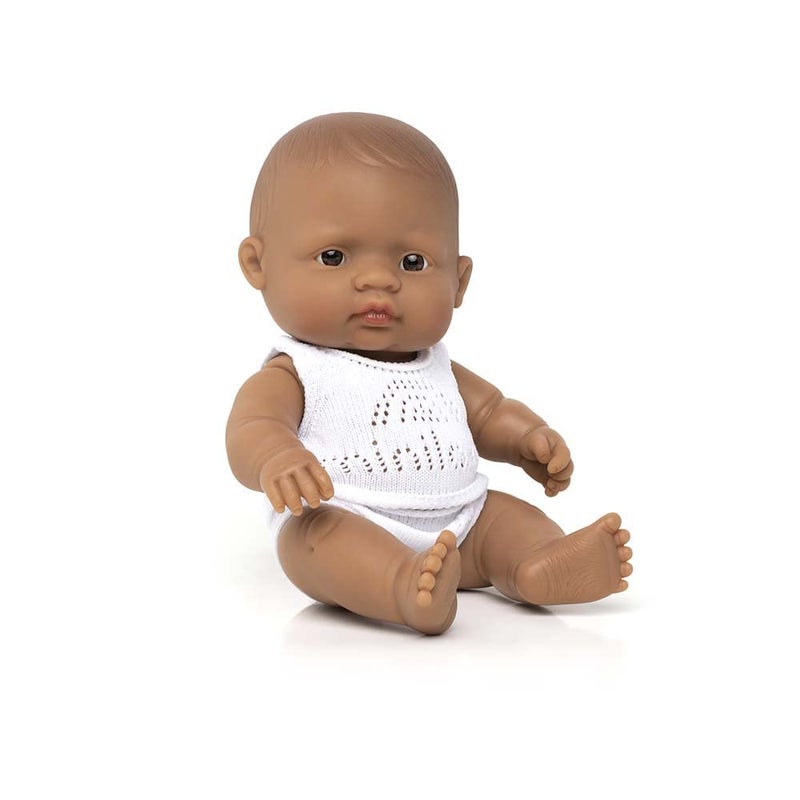 Miniland Miniland31128 Baby Hispanic Girl 21 cm Doll 31128, Multi-Color - Image 1