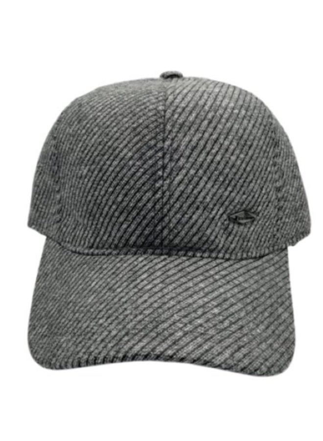 Light Grey Striped Sports Hat, Large