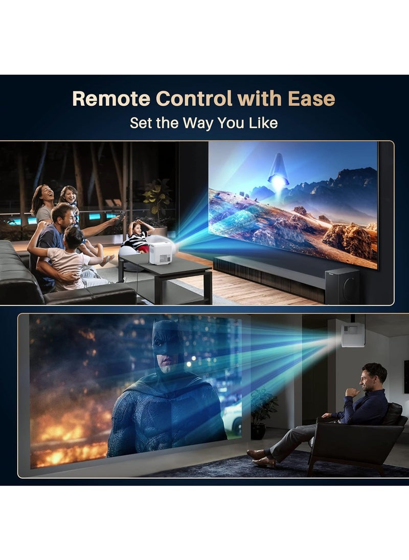 Rock Pow C60 PVO Portable LED Projector with 5G Support – 1080P HD Home Theater for Kids & Outdoor Movies, Featuring HDMI, USB, WiFi 5GHz, Bluetooth 5.2, Android 13.0, and Remote Control  - Image 5