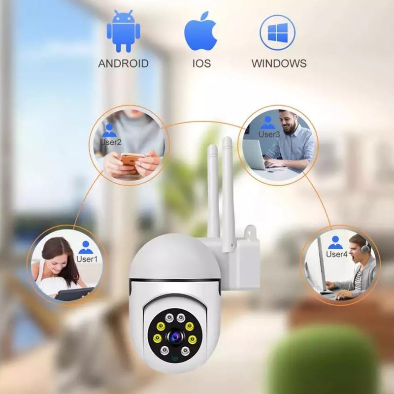 TP PLUS كاميرا أمان منزلية ذكية بدقة 3 ميجابكسل وبدقة عالية 360° مع كاميرا مصباح قابلة للتدوير والدوران ودعم بطاقة SD سعة 128 جيجابايت (غير مدرجة) مثالية لكاميرا ضوء (قبة صغيرة) - Image 5