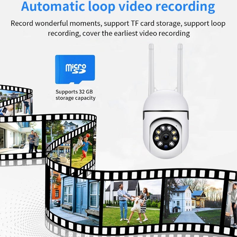TP PLUS كاميرا أمان منزلية ذكية بدقة 3 ميجابكسل وبدقة عالية 360° مع كاميرا مصباح قابلة للتدوير والدوران ودعم بطاقة SD سعة 128 جيجابايت (غير مدرجة) مثالية لكاميرا ضوء (قبة صغيرة) - Image 4