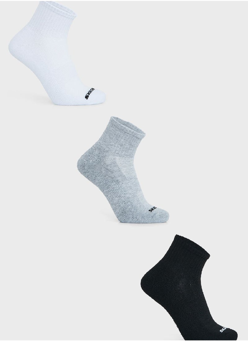 3 Pack Crew Socks