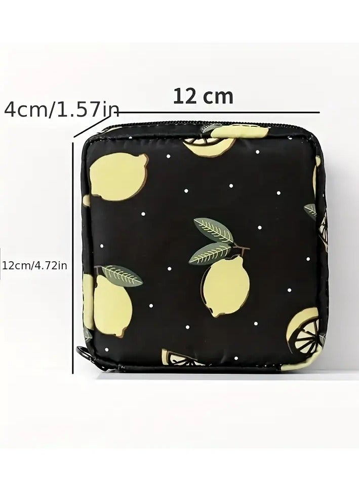 ORiTi Portable Storage Bag for Sanitary Naokin Pads Cartoon Waterproof Sanitary Napkim Storage Bag Girls Physiological Period Tampon Organizer Bag Mini Bag - WHITE - Image 5