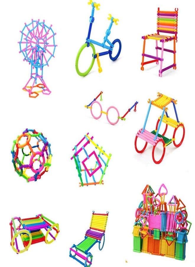 PULSBERY Kids Intelligence Toys Multicolor Building Blocks Creative DIY Smart Stick, 3 Year and Up, 200+ Piece - Image 3