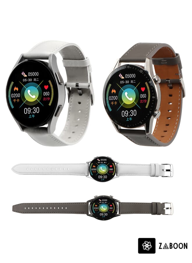 Zaboon Huawei Watch GT 3 46mm / GT Runner 22mm Genuine Leather Watch Band - Image 4