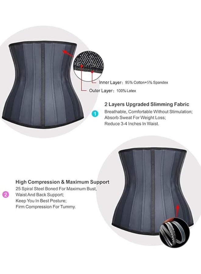 Alissa Womens Waist Trainer Underbust 25 Steel Boned Sports Fitness Workout Hourglass Body Shaper Weight Loss Xtra Small - Image 4