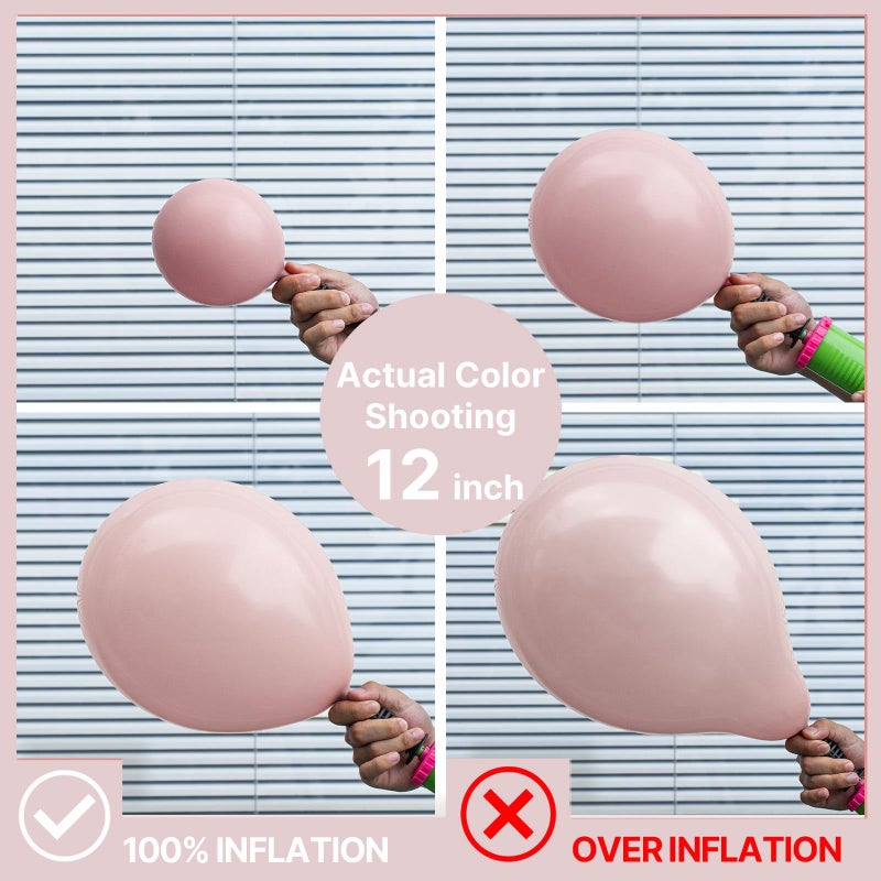 Partywoo Dusty Pink Balloons 152Pcs Different Sizes Of 18 12 10 5 Inch Boho Blush Lilac Pink Latex Balloons For Birthday Baby Shower Graduation Anniversary Bachelorette Party Decorations Pink-F54 - Image 4