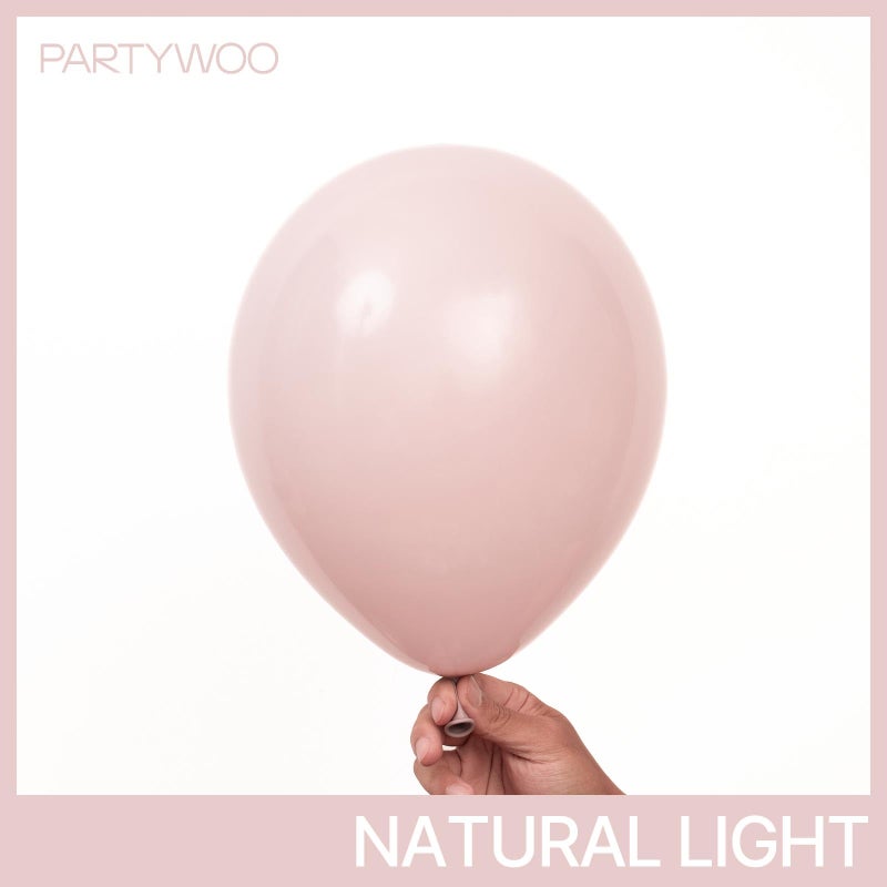 Partywoo Dusty Pink Balloons 152Pcs Different Sizes Of 18 12 10 5 Inch Boho Blush Lilac Pink Latex Balloons For Birthday Baby Shower Graduation Anniversary Bachelorette Party Decorations Pink-F54 - Image 2