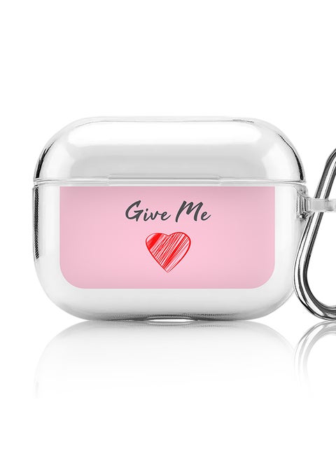 Classic Clear printed Case for Apple AirPods Pro 2nd Generation Thin Transparent Cover [Designed for Apple AirPods Pro 2nd Generation] - Give me love
