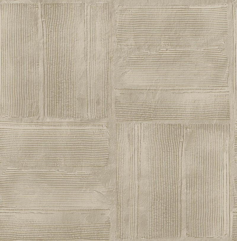 RoomMates Taupe Dimensional Square Plaster Peel and Stick Wallpaper, RMK12681PLW - Image 1
