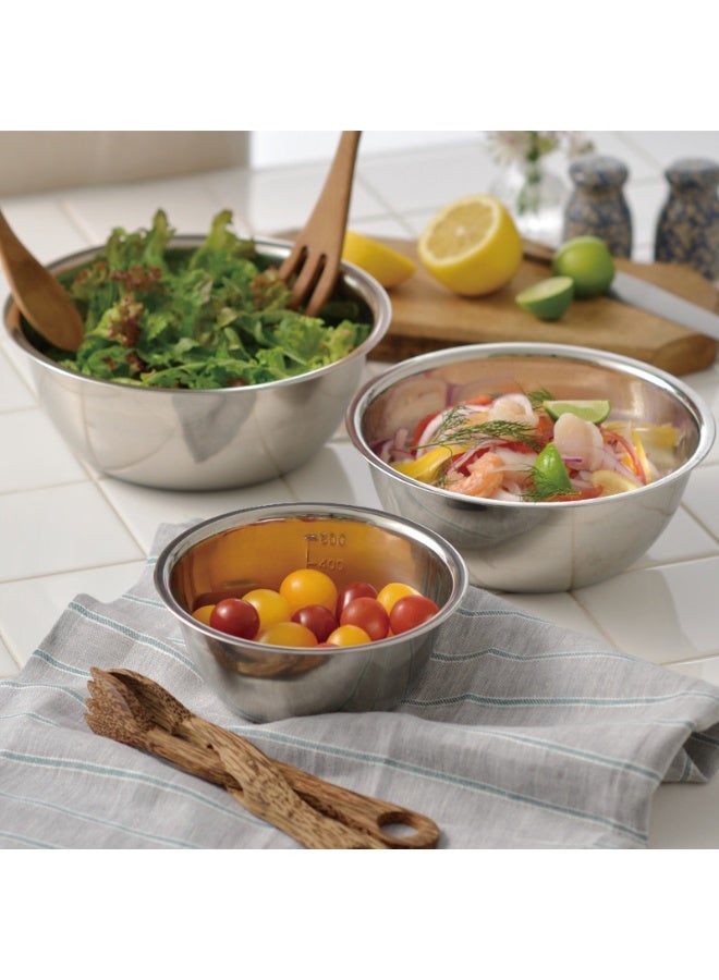 KINGMAZI Stainless Steel Mixing Bowls (Set of 5) Stainless Steel Mixing Bowl Set - Image 5
