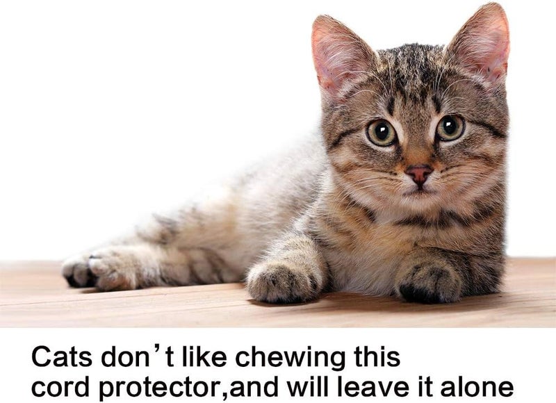 Alex Tech 10ft - 1 inch Cord Protector Wire Loom Tubing Cable Sleeve Split Sleeving For USB Cable Power Cord Audio Video Cable – Protect Cat From Chewing Cords - Black - Image 5