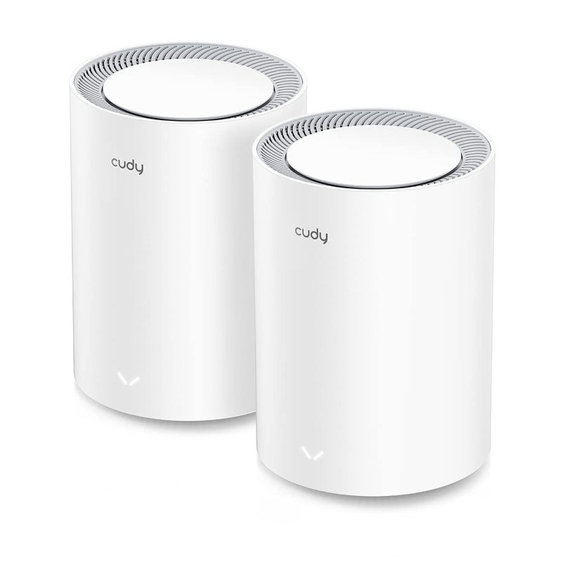Cudy AX3000 Wi-Fi 6 2.5G Mesh System, Covers up to 2100 Sq.Ft, Replaces Wireless Router and Extender, Supports Ethernet Backhaul, Ideal for 2.5G Network, M3000 2-Pack - Image 1