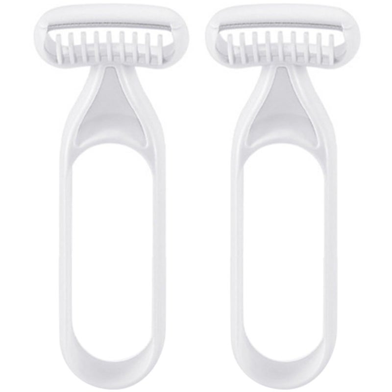 2Pcs Portable Womens Body Hair Trimmer For Legs Underarms Travel Friendly Wet Dry Shaving - Image 2