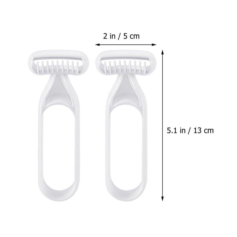 2Pcs Portable Womens Body Hair Trimmer For Legs Underarms Travel Friendly Wet Dry Shaving - Image 3