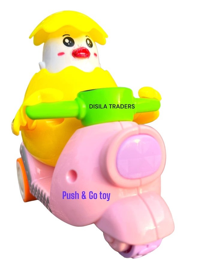 DISILA TRADERS Loving Cute Duck Toys/ Chicken Toys - Press and Go Friction Powered Toys. Pressure Car Play Toys for Kids (Random Colors and Design - Pack of 1)(Birthday Gift) - Image 1