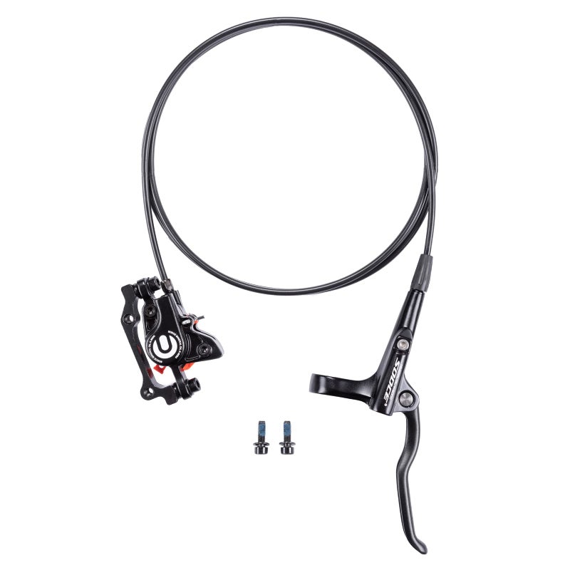 Cyclon MTB Hydraulic Disc Brakes Set, Black/Red Aluminum Alloy Hydraulic Brakes for Mountain Bike Left Front 1000mm Right Rear 1700mm Hydraulic Bicycle Brakes with is/PM Adapter Fit 160mm Rotor - Image 1