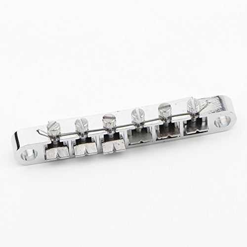 Swhmc Guitar Tune-O-Matic Bridge and Tailpiece with Studs for LP Electric Guitar(Chrome) - Image 4