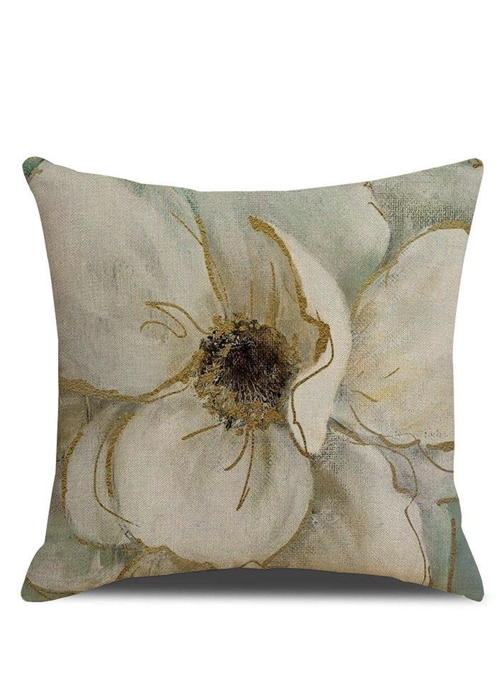 Decorative Throw Pillow Covers 18x18 inches Set of 4 Birds Butterfly and Plant Cushion Covers 45cm x 45cm Boho Linen Square Throw Pillow Cases for Living Room Sofa Couch Bed Pillowcases - Image 2