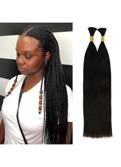 Starlet Micro Braiding Hair Human Bulk Hair Straight 20 Inch 100g (1Pack-2Bundles) Virgin Human Braiding Hair for Micro Braids Hair No Weft Human Hair Braids Extension (20 Inch (Pack of 1), Straight(N