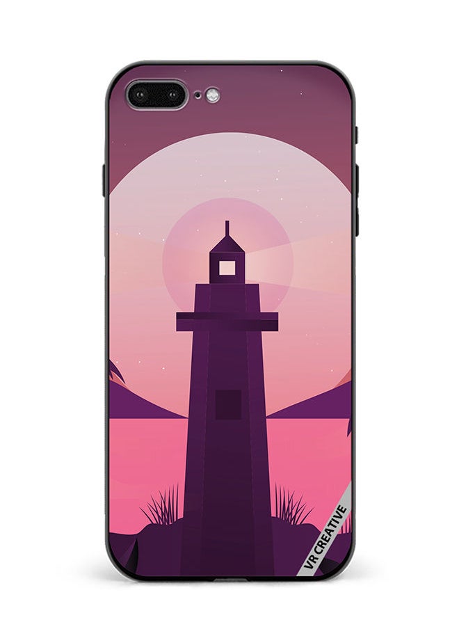 Protective Case Cover For Apple iPhone 7 Plus/8 Plus Lake House Design Multicolour