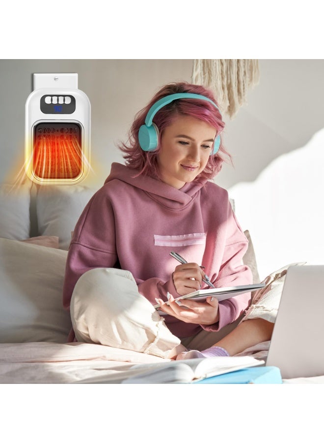 general Space Heater, Wall Outlet Electric Space Heater as Seen on TV with Timer, Led Display, Adjustable Thermostat, Compact for Office Dorm Room - Image 3