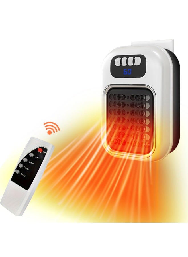 general Space Heater, Wall Outlet Electric Space Heater as Seen on TV with Timer, Led Display, Adjustable Thermostat, Compact for Office Dorm Room - Image 1