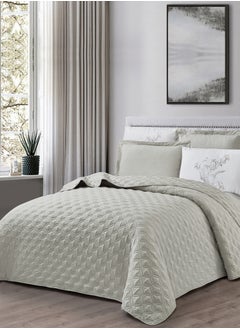 دوناتيلا طقم لحاف 6 قطع سرير بحجم كينج يناسب (200 * 200 سم) طقم غطاء مبطن قابل للعكس مع ملاءة مناسبة وسادة شام وأكياس وسائد ، أنسونيا  - Image 1