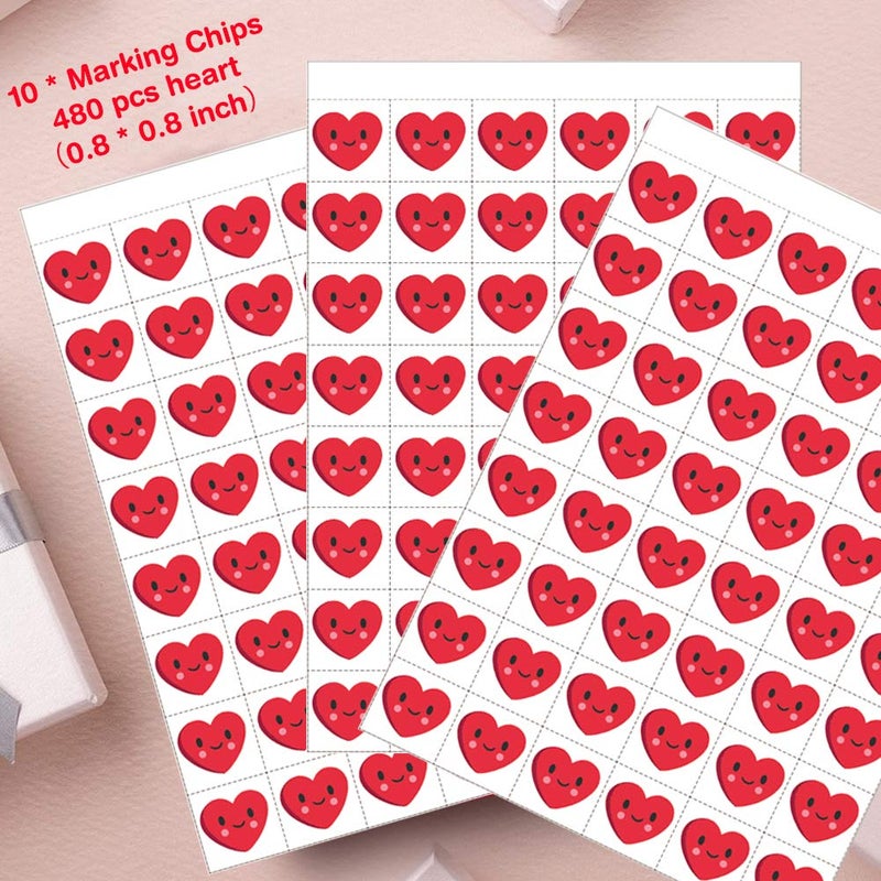 Jumlys Valentines Day Large Size Bingo Game Card for Kids/Adults, 32 Players - Valentine Game for Family/School Classroom/Large Group, Valentine Party Favor for Boys & Girls - Image 4