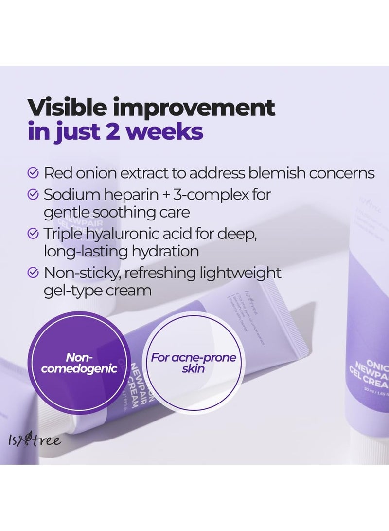 IsNtree Onion Newpair Gel Cream 80ml, 2.7 fl oz | Soothing Care | Blemish & Spot Treatment | Moisturizing | Hyperpigmentation Care | Korean Skincare - Image 2