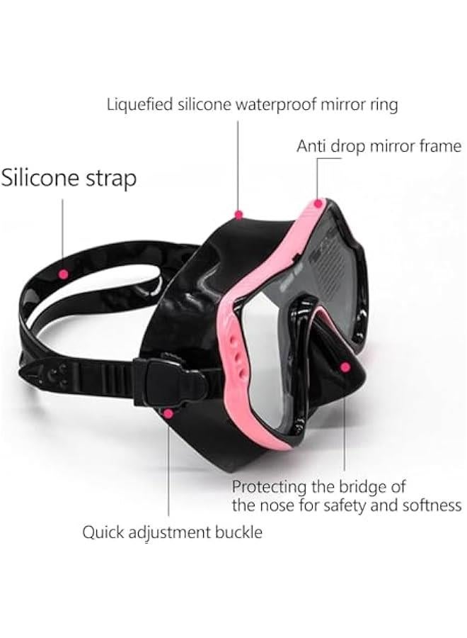 Generic Snorkel Mask Set Snorkeling Gear Dry Snorkel Set and Mask Kids Adults Anti Fog 180 Degree Seaview with Mesh Bag, Scuba Diving Swimming Training Equipment Men Women - Image 2