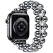 DEALELE Bands Pearl Compatible with Apple Watch 49mm 46mm 45mm 44mm 42mm Bling Diamond Pearl Beads Handmade Elastic Bracelet for iWatch 10 9 8 7 6 5 4 SE Ultra 3 2 1 Women Space gray - Image 2