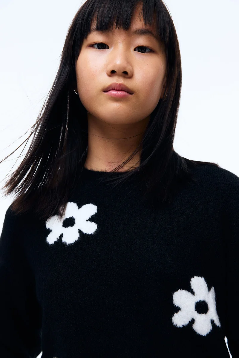 H&M Loose-fit motif-detail jumper