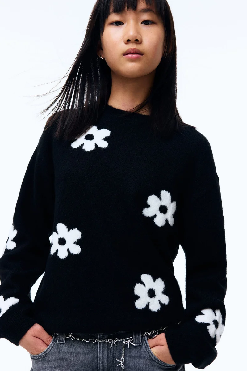 H&M Loose-fit motif-detail jumper