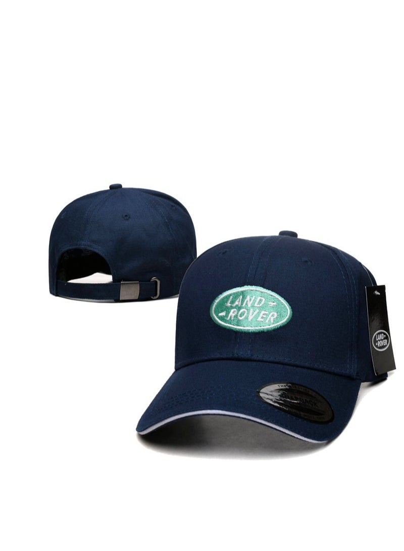 Land Rover Navy Cap: Green Oval Emblem & Contrast Brim