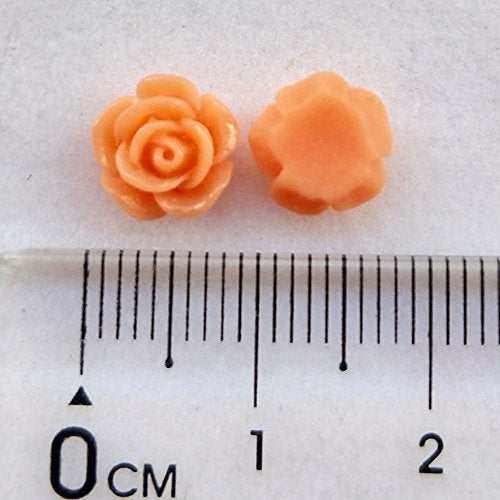Chenkou Craft Random 100pcs Assorted of Color 8mm Rose Flower Resin Flat Back Flatbacks Loose Beads Kid's Bow DIY Craft (8mm) - Image 5