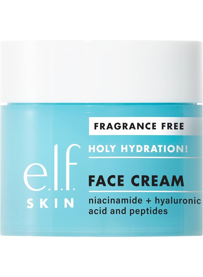 elf Holy Hydration Face Cream  Fragrance Free Smooth Non-Greasy 1.76 Oz - Image 1