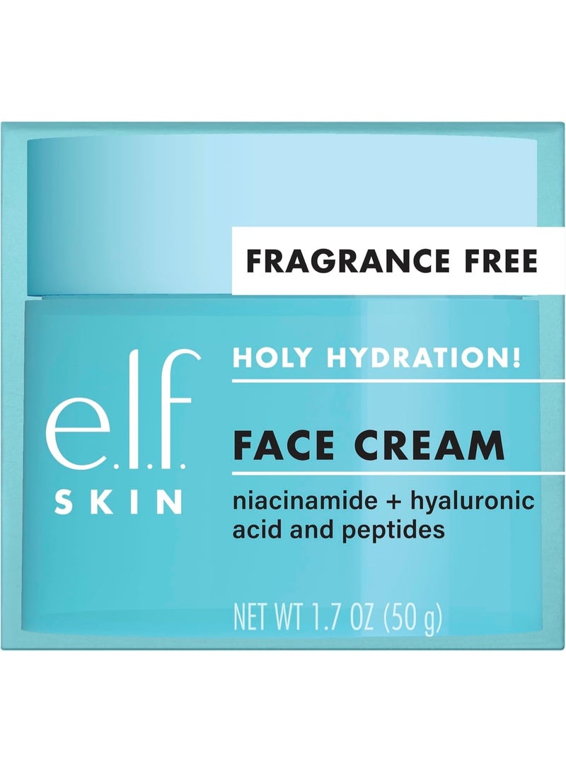 elf Holy Hydration Face Cream  Fragrance Free Smooth Non-Greasy 1.76 Oz - Image 4