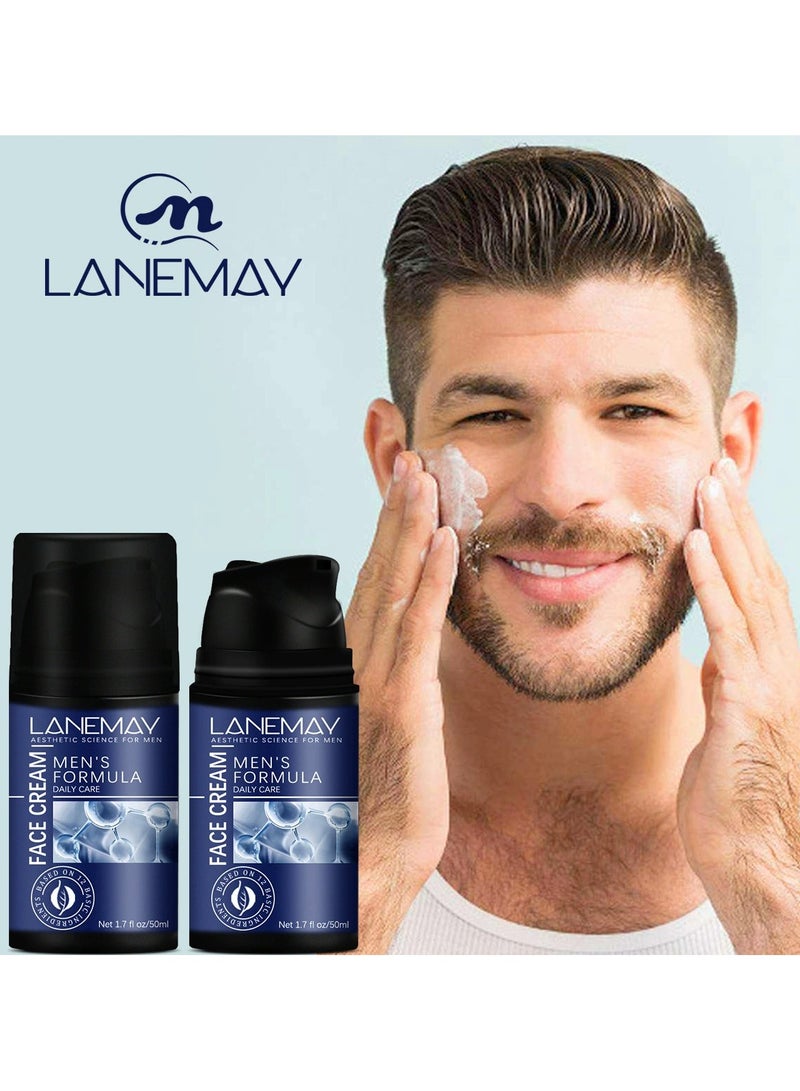 LANEMAY Men Face Cream Deep Nourishing Anti Wrinkle Eye Bag Remover Dark Spot Corrector Moisturizer for Soothing and Brightening Skin - Image 2