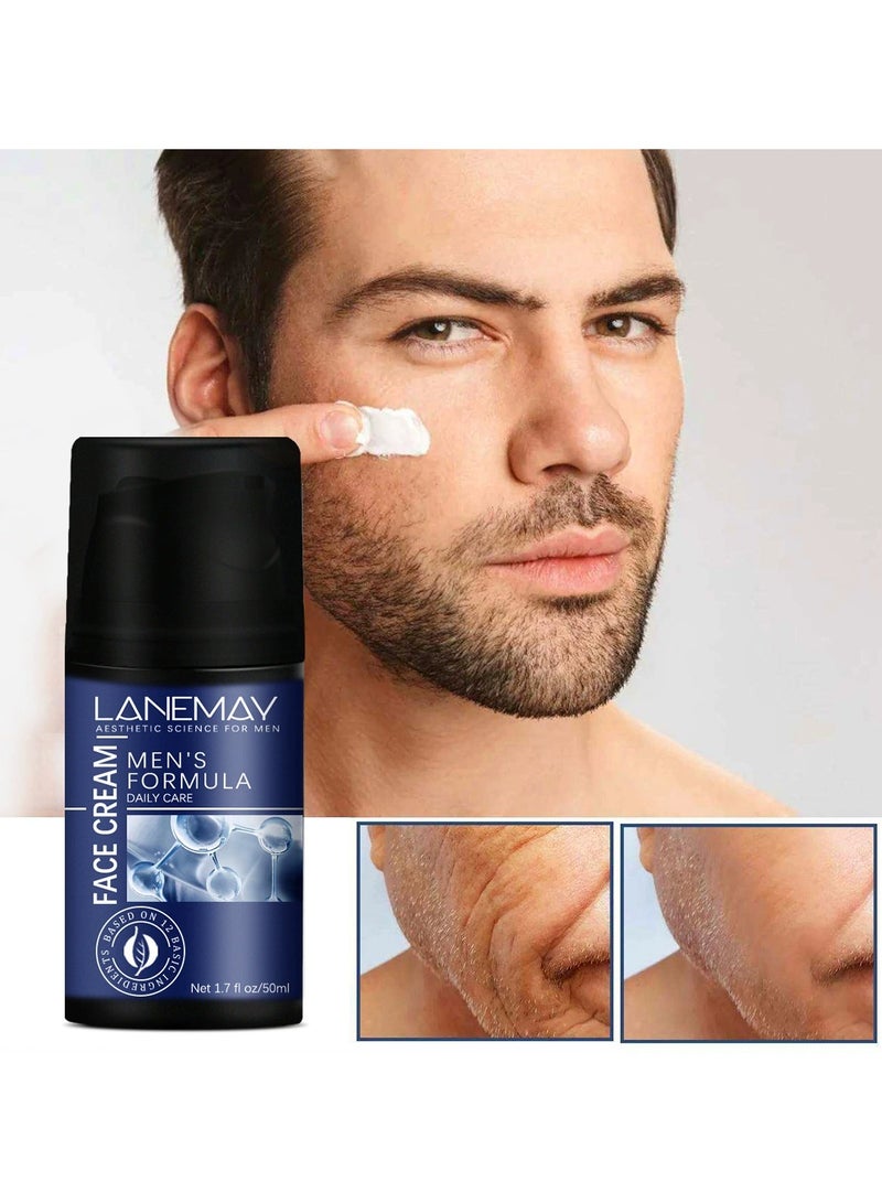 LANEMAY Men Face Cream Deep Nourishing Anti Wrinkle Eye Bag Remover Dark Spot Corrector Moisturizer for Soothing and Brightening Skin - Image 3