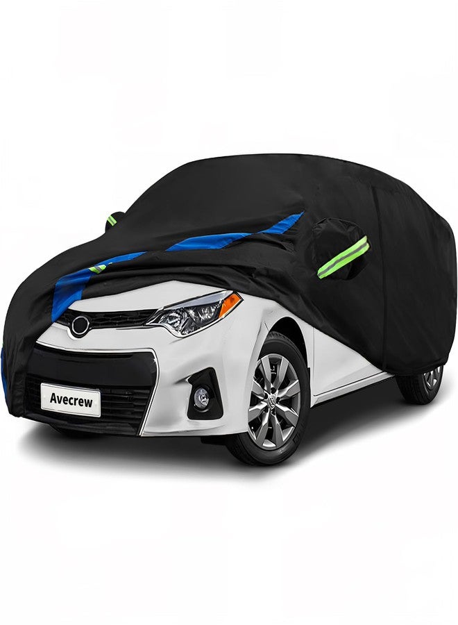 Avecrew Car Cover Custom Fit for Toyota Corolla, Waterproof All Weather Full Exterior Cover Rain Snow UV Protection Cover with Side Door Zipper Design - Image 1