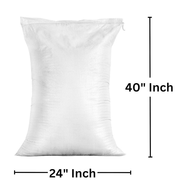 Singhal Empty HDPE White Bag Bora 2440 Inches Bori for Packing of Food vegetables Grains Wheat Rice Sugar etc Products Set of 5 Pieces - Image 2