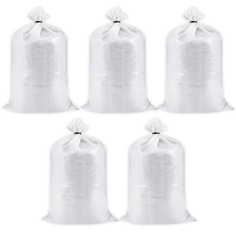 Singhal Empty HDPE White Bag Bora 2440 Inches Bori for Packing of Food vegetables Grains Wheat Rice Sugar etc Products Set of 5 Pieces - Image 1