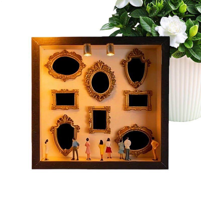 White Wooden DIY Photo Frame Silhouette Memory Display Case Home Decor Gift - Image 2