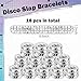 Sonwyoung 18 Pcs Disco Party Favors Sequin Disco Slap Bracelet 70s 80s 90s Bachelorette Bridal Birthday Retro Theme Party Shower Supplies - Image 4