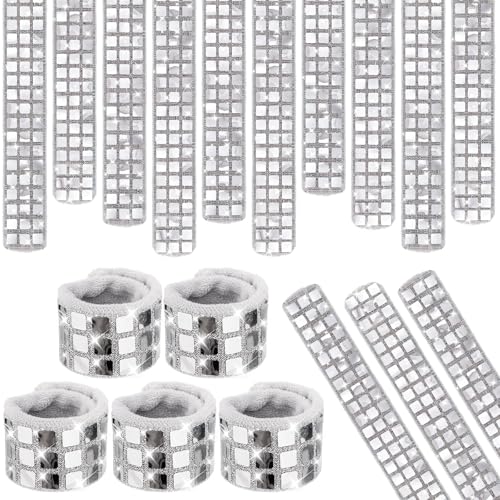Sonwyoung 18 Pcs Disco Party Favors Sequin Disco Slap Bracelet 70s 80s 90s Bachelorette Bridal Birthday Retro Theme Party Shower Supplies - Image 1